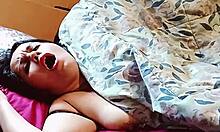 slipped into stepmom's bed for hot morning fuck she moaned so loud