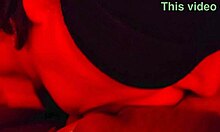 blindfolded plump wife gives intimate close-up deepthroat quickie blowjob