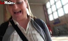 chubby german mature slut bent over fucked hard cumshot on huge tits in park