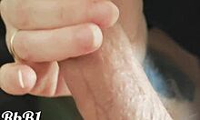 he explodes cumming as i tenderly lick and caress his throbbing cock with tongue