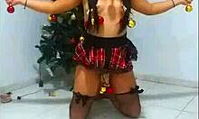 Bound Slave Wife Gags Chokes Sucks In Christmas Bondage