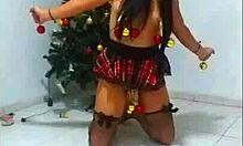 Bound Slave Wife Gags Chokes Sucks In Christmas Bondage