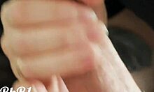 he explodes cumming as i tenderly lick and caress his throbbing cock with tongue