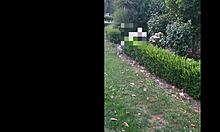 me and my tattooed bitch stopped for public piss play after restaurant laughs