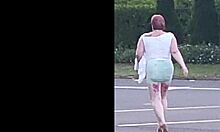 me and my tattooed bitch stopped for public piss play after restaurant laughs