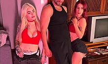 petite redhead latina teen takes rough sloppy backstage pounding cum on ass