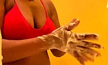 Sexy Ebony Babe Pisses in Close-Up Pee Video