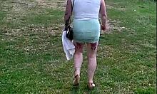 me and my tattooed bitch stopped for public piss play after restaurant laughs