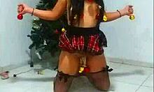 Bound Slave Wife Gags Chokes Sucks In Christmas Bondage