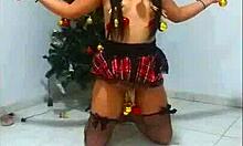 Bound Slave Wife Gags Chokes Sucks In Christmas Bondage