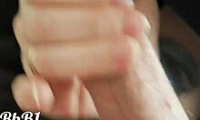 he explodes cumming as i tenderly lick and caress his throbbing cock with tongue