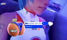 i love rei ayanami cosplay giving sloppy blowjob cum fills my tight bodysuit