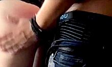 Double Cucumber DP Stretches Stepdaughter's Tight Asshole Wide