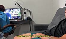 will she notice this risky handjob from horny latina femdom?
