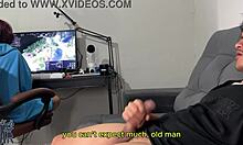 will she notice this risky handjob from horny latina femdom?