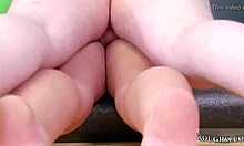 sexy bound yoga ass-slave gives extreme sloppy bdsm blowjob hard