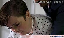 Petite tomboi secretary's quickie hides tiny tits thrill