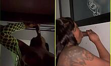 Sloppy Gloryhole Blowbang Swallows Stranger Cocks Deep