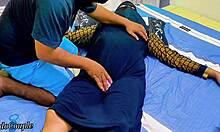 hijab stepsister's ass plugged deep by stepbrother's toy instead of pussy