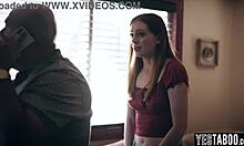 Pregnant Redhead Teen Railed Hard By Stepdad's Big Dick!