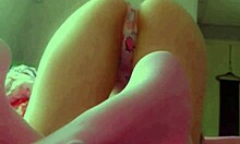 NAUGHTY STUDENT TEASES WITH MESSY TONGUE BEFORE WET MASTURBATION FRENZY!