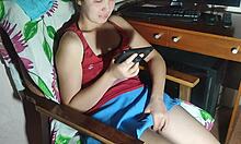 damn this korean babe got horny watching porn and fingers her wet pussy 😩💦