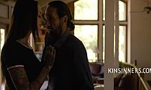 Old Guy Pounds Stepsons Slutty Teen Girlfriend in Cinema Passionately