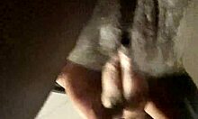 Skinny Ebony Streetwalker Fingers Wet Hairy Pussy Moaning on Bedroom Bed