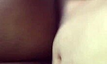 Latino Cock Deep in Black Girlfriend's Bedroom While Friend Watches