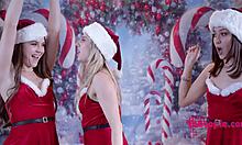 hey who's jingling that family cock around during christmas with this petite teen?