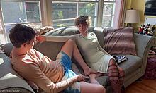 Stepmom's Date Flops But She Rides Son-in-Law's Cock for Taboo Anal Creampie in Stockings