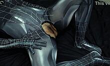 wanna see this spiderman cosplay slut's soaked pussy get pounded hard by indonesian cock?