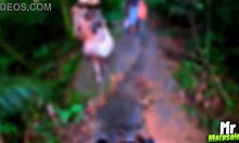 hey, think i can fuck these hot blonde and brunette babes in the woods?