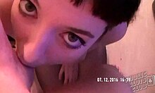 Cassie De La Rage Sucks Huge Dick Deep For Massive Facial Cumshot!