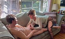 Stepmom's Date Flops But She Rides Son-in-Law's Cock for Taboo Anal Creampie in Stockings