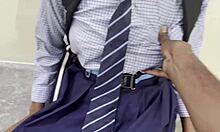 Desi Schoolgirl Bent Over Fucked Doggystyle by Boyfriend in Indian Village Ranch