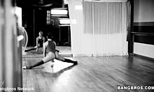 sexy latina brunette ballerina small natural tits fucked hard by big cock