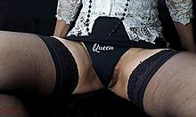 51-year-old camgirl teases hairy pussy and legs sensually