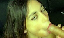 Latina Teen Sucks Boss's Cock Hard with Deepthroat Ending in Massive Facial Cumshot