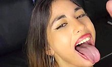 Latina Teen Sucks Boss's Cock Hard with Deepthroat Ending in Massive Facial Cumshot