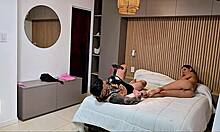 Hidden Camera Captures Wife's Sloppy Deepthroat and Wild Position Shifts