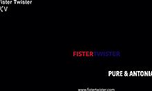 hot blonde gets her pussy and ass fisted deep by lesbian lover??