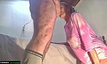 Lupita gulps cock then swallows hot facial cum load