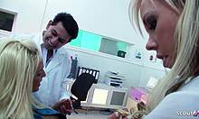 Hey nurse want to join our monster tit milf threesome fuckfest?