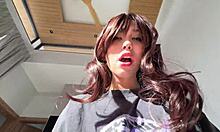 tiny asian teen with small tits and tight pussy gets pounded hard at home by big cock