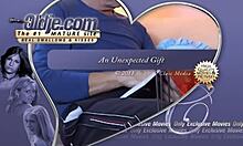 Old man pounds young teen on sofa then blasts facial cumshot she swallows every drop