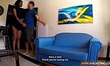 Tall Skinny Ebony Model Gives Head in Casting Interview and Fulfills Every Wild Request