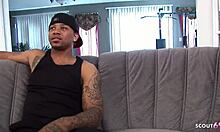 ebony stepsis tempts bro's best friend black cock home alone