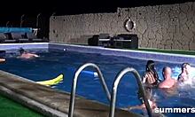 Summer orgy turns wild with deepthroat rimjobs piss play and group pussy licking