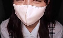 part 1 horny office receptionist sakura sneaks toilet blowjob during work